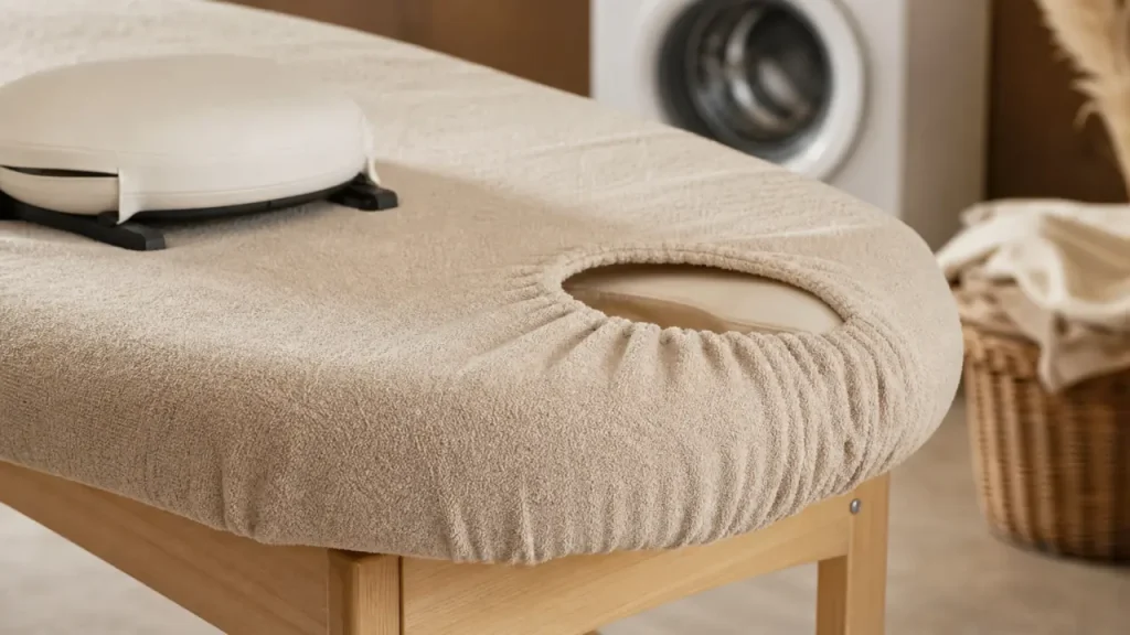 Housse table de massage : bien choisir la matière, la cavité visage et le lavage à 60°C
