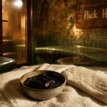 Serviette et savon noir au hammam jasmin Mantes-la-Jolie pour femmes