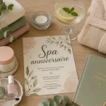 Spa anniversaire à domicile : petits soins, peignoir et invitation