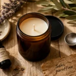 Bougie aux huiles essentielles : cire végétale et dosage maîtrisé
