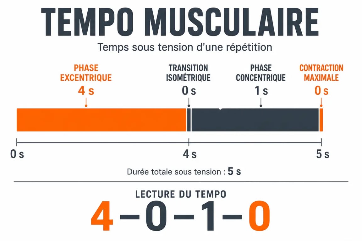 Infographie explicative sur le temps sous tension pour optimiser ses performances sportives