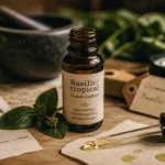 Huiles essentielles basilic tropical sur table : digestion, dosage et précautions