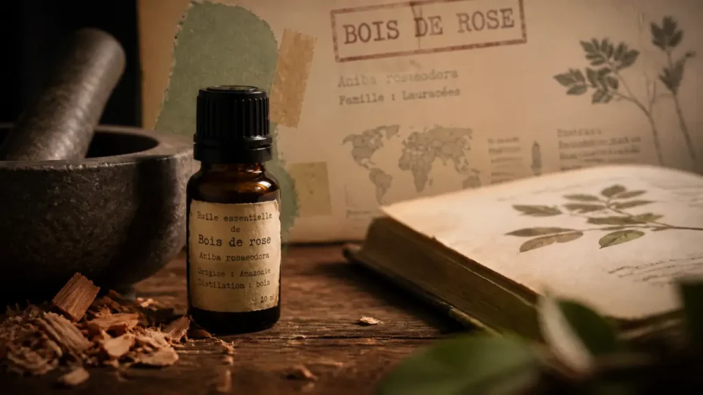 Huile essentielle de bois de rose : linalol, peau sensible et achat responsable