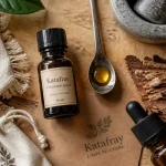 Huiles essentielles katafray : flacon et dilution pour massage