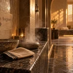 Avignon hammam : intérieur vapeur chaude, pierre tiède et bol de gommage