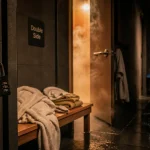 double side sauna hammam à Lyon : entrée, vapeur et espace détente