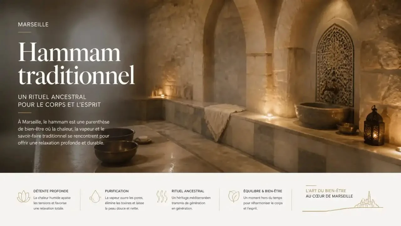 Ambiance relaxante et traditionnelle au Hammam Eden à Marseille