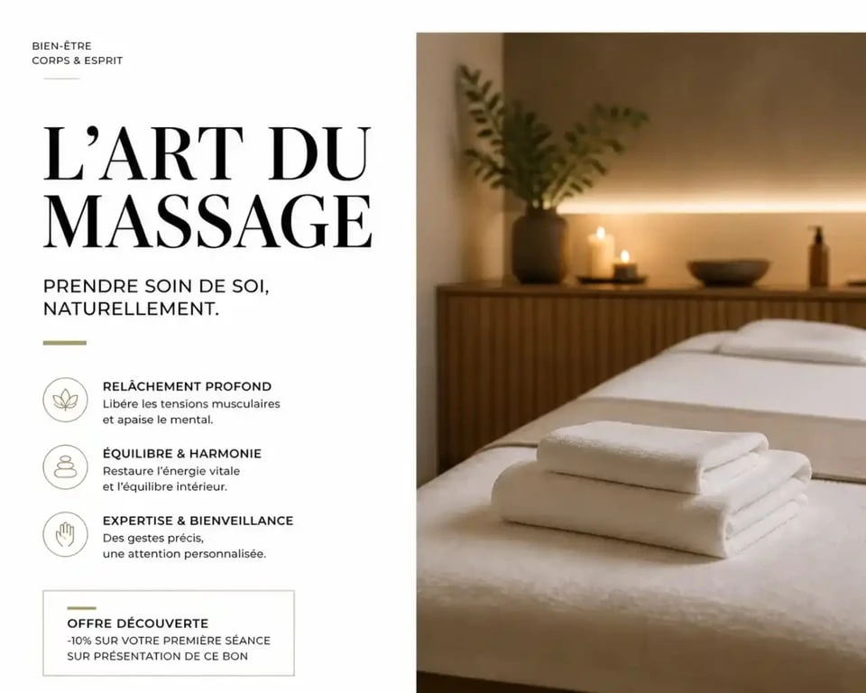 Ambiance relaxante dans une cabine de soin à l'Institut Corpo, institut de massage et head spa à Paris