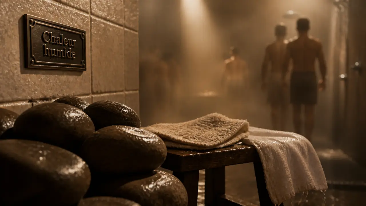 Hammam bienfaits : pierres humides et vapeur chaude