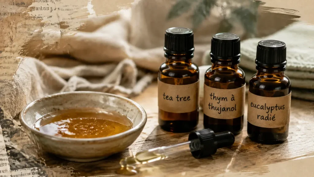 Mal de gorge et huiles essentielles : thym, tea tree, ravintsara et précautions à respecter