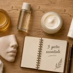 Soin visage coréen en 3 étapes : huile baume, toner, crème