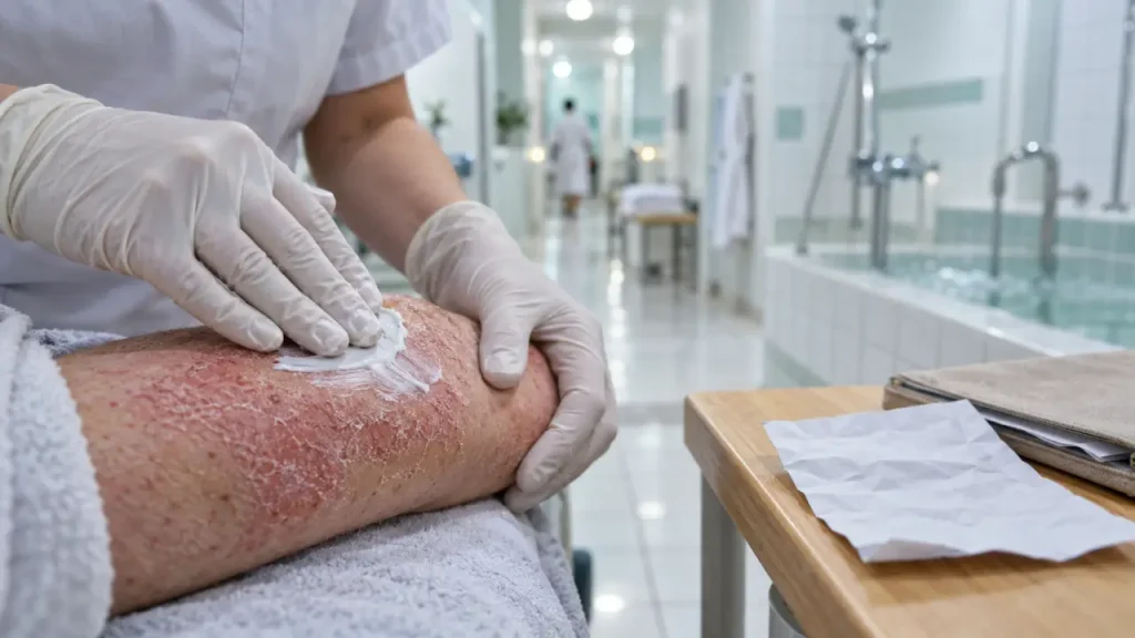 Cure thermale pour l’eczéma : 18 jours de soins, sans remplacer le traitement